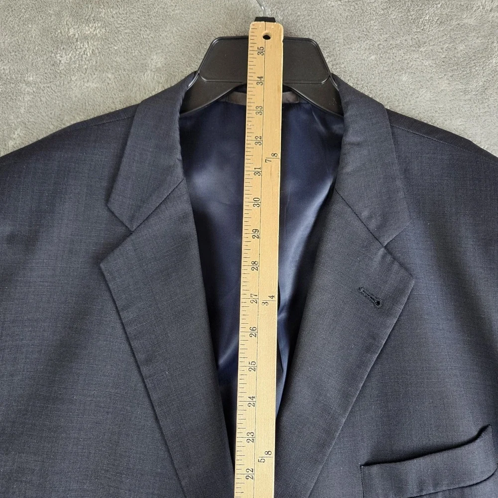 Vintage Joseph Abboud Loro Piana Blazer 48R Men Navy Blue Super 130s Wool Modern